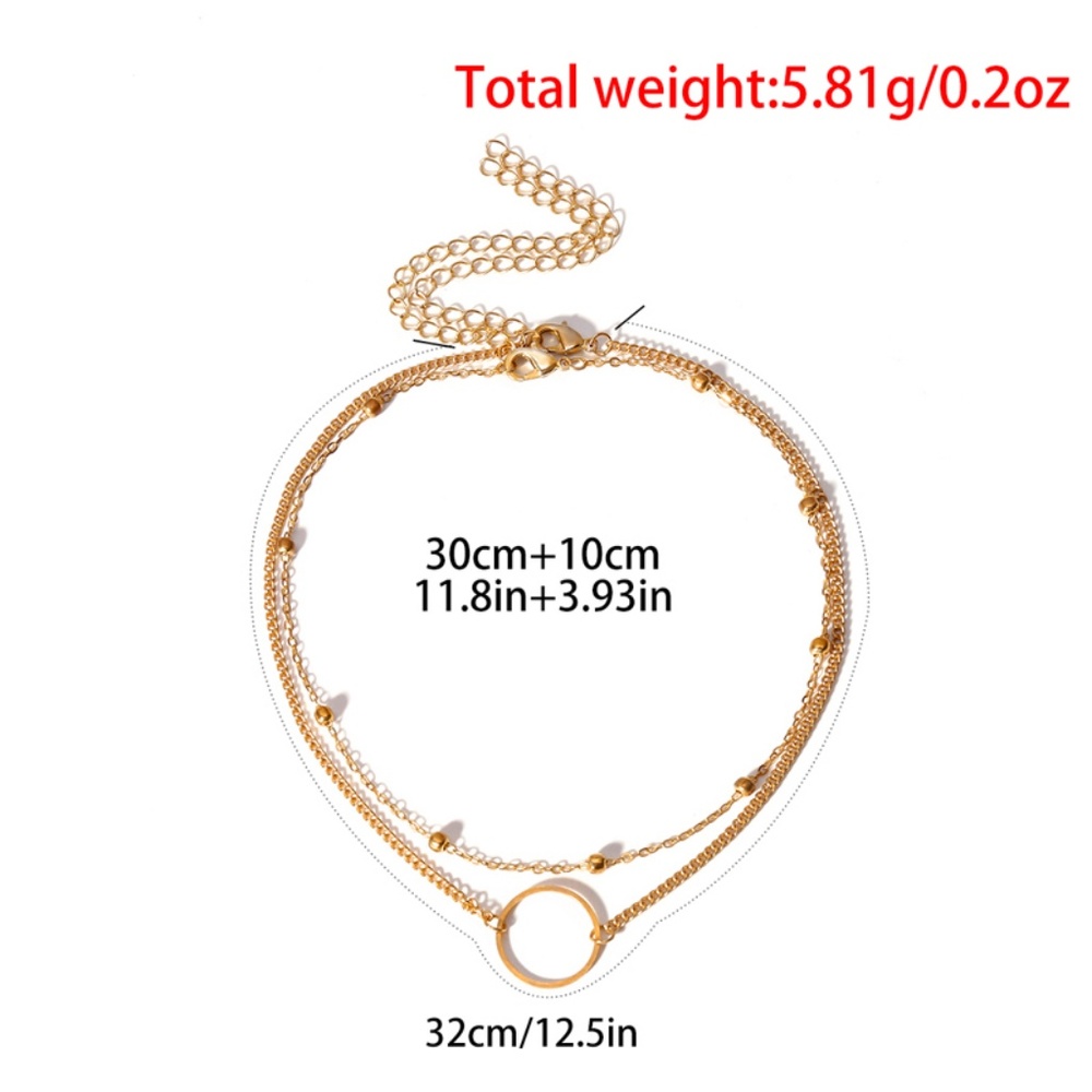 Boutique Minimalist Double Layers Choker Necklace - Picture 3 of 4